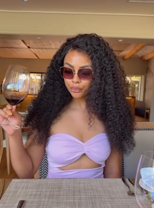 BLACK SPANISH CURL- Glueless premium raw wig