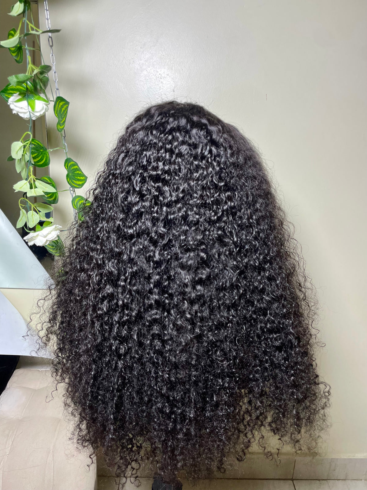 BLACK SPANISH CURL- Glueless premium raw wig